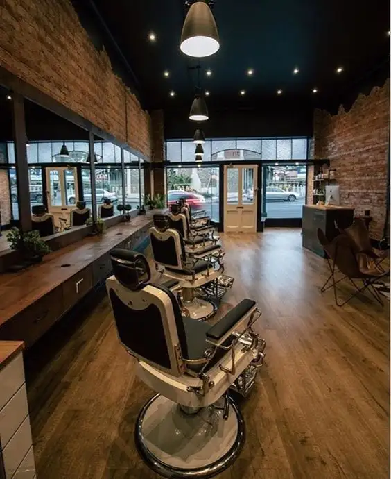 Interior de la barbería